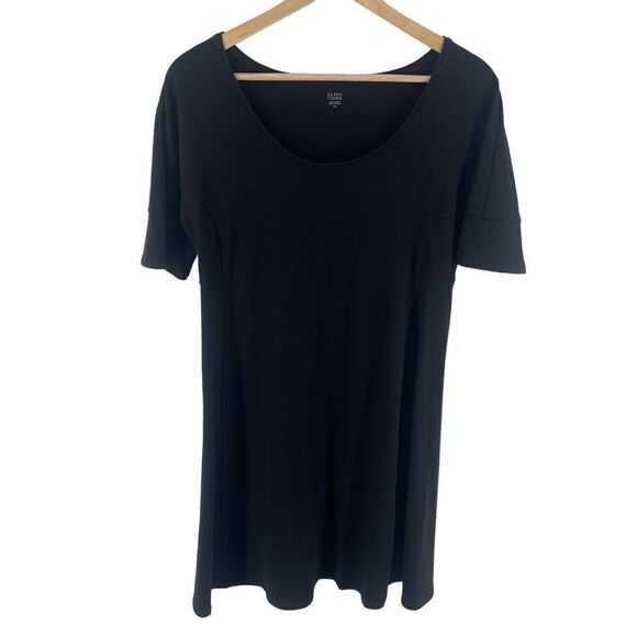 Eileen Fisher Women's Scoopneck Dress Short Sleeve Mini Casual fit and flare XS - Picture 6 of 9